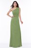 Elegant A-line Sleeveless Half Backless Chiffon Draped Plus Size Bridesmaid Dresses