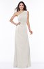 Elegant A-line Sleeveless Half Backless Chiffon Draped Plus Size Bridesmaid Dresses