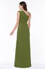 Elegant A-line Sleeveless Half Backless Chiffon Draped Plus Size Bridesmaid Dresses