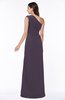 Elegant A-line Sleeveless Half Backless Chiffon Draped Plus Size Bridesmaid Dresses