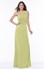 Elegant A-line Sleeveless Half Backless Chiffon Draped Plus Size Bridesmaid Dresses