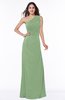 Elegant A-line Sleeveless Half Backless Chiffon Draped Plus Size Bridesmaid Dresses