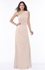 Elegant A-line Sleeveless Half Backless Chiffon Draped Plus Size Bridesmaid Dresses