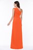 Elegant A-line Sleeveless Half Backless Chiffon Draped Plus Size Bridesmaid Dresses
