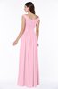 Elegant A-line Scoop Zip up Chiffon Floor Length Plus Size Bridesmaid Dresses
