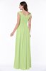 Elegant A-line Scoop Zip up Chiffon Floor Length Plus Size Bridesmaid Dresses