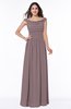 Elegant A-line Scoop Zip up Chiffon Floor Length Plus Size Bridesmaid Dresses