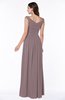 Elegant A-line Scoop Zip up Chiffon Floor Length Plus Size Bridesmaid Dresses