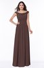 Elegant A-line Scoop Zip up Chiffon Floor Length Plus Size Bridesmaid Dresses