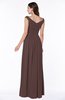 Elegant A-line Scoop Zip up Chiffon Floor Length Plus Size Bridesmaid Dresses