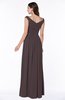 Elegant A-line Scoop Zip up Chiffon Floor Length Plus Size Bridesmaid Dresses