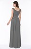 Elegant A-line Scoop Zip up Chiffon Floor Length Plus Size Bridesmaid Dresses