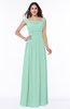 Elegant A-line Scoop Zip up Chiffon Floor Length Plus Size Bridesmaid Dresses