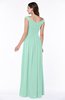 Elegant A-line Scoop Zip up Chiffon Floor Length Plus Size Bridesmaid Dresses