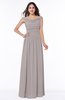 Elegant A-line Scoop Zip up Chiffon Floor Length Plus Size Bridesmaid Dresses
