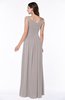 Elegant A-line Scoop Zip up Chiffon Floor Length Plus Size Bridesmaid Dresses