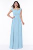 Elegant A-line Scoop Zip up Chiffon Floor Length Plus Size Bridesmaid Dresses