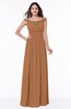 Elegant A-line Scoop Zip up Chiffon Floor Length Plus Size Bridesmaid Dresses