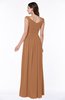 Elegant A-line Scoop Zip up Chiffon Floor Length Plus Size Bridesmaid Dresses