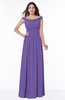 Elegant A-line Scoop Zip up Chiffon Floor Length Plus Size Bridesmaid Dresses