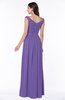 Elegant A-line Scoop Zip up Chiffon Floor Length Plus Size Bridesmaid Dresses