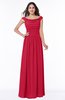 Elegant A-line Scoop Zip up Chiffon Floor Length Plus Size Bridesmaid Dresses