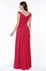 Elegant A-line Scoop Zip up Chiffon Floor Length Plus Size Bridesmaid Dresses
