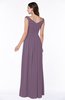 Elegant A-line Scoop Zip up Chiffon Floor Length Plus Size Bridesmaid Dresses