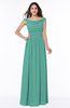 Elegant A-line Scoop Zip up Chiffon Floor Length Plus Size Bridesmaid Dresses
