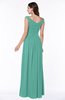 Elegant A-line Scoop Zip up Chiffon Floor Length Plus Size Bridesmaid Dresses