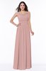 Elegant A-line Scoop Zip up Chiffon Floor Length Plus Size Bridesmaid Dresses