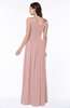 Elegant A-line Scoop Zip up Chiffon Floor Length Plus Size Bridesmaid Dresses