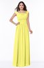Elegant A-line Scoop Zip up Chiffon Floor Length Plus Size Bridesmaid Dresses
