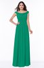 Elegant A-line Scoop Zip up Chiffon Floor Length Plus Size Bridesmaid Dresses