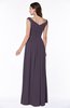 Elegant A-line Scoop Zip up Chiffon Floor Length Plus Size Bridesmaid Dresses