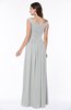 Elegant A-line Scoop Zip up Chiffon Floor Length Plus Size Bridesmaid Dresses