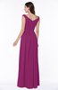 Elegant A-line Scoop Zip up Chiffon Floor Length Plus Size Bridesmaid Dresses
