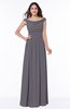 Elegant A-line Scoop Zip up Chiffon Floor Length Plus Size Bridesmaid Dresses