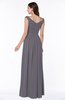 Elegant A-line Scoop Zip up Chiffon Floor Length Plus Size Bridesmaid Dresses