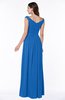 Elegant A-line Scoop Zip up Chiffon Floor Length Plus Size Bridesmaid Dresses