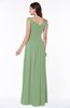 Elegant A-line Scoop Zip up Chiffon Floor Length Plus Size Bridesmaid Dresses