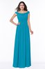 Elegant A-line Scoop Zip up Chiffon Floor Length Plus Size Bridesmaid Dresses