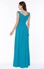 Elegant A-line Scoop Zip up Chiffon Floor Length Plus Size Bridesmaid Dresses