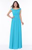 Elegant A-line Scoop Zip up Chiffon Floor Length Plus Size Bridesmaid Dresses