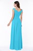 Elegant A-line Scoop Zip up Chiffon Floor Length Plus Size Bridesmaid Dresses