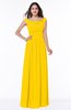 Elegant A-line Scoop Zip up Chiffon Floor Length Plus Size Bridesmaid Dresses