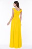 Elegant A-line Scoop Zip up Chiffon Floor Length Plus Size Bridesmaid Dresses