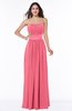 Traditional Strapless Sleeveless Chiffon Floor Length Sash Plus Size Bridesmaid Dresses