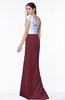 Vintage Trumpet Asymmetric Neckline Sleeveless Zipper Brush Train Plus Size Bridesmaid Dresses