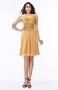 Plain A-line Jewel Half Backless Chiffon Mini Plus Size Bridesmaid Dresses